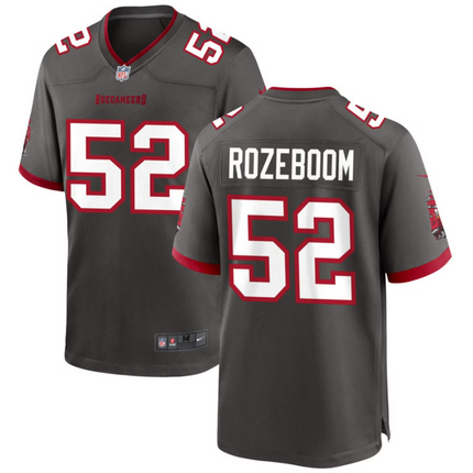 Christian Rozeboom Tampa Bay Buccaneers 2026 Alternate Game Jersey - Pewter