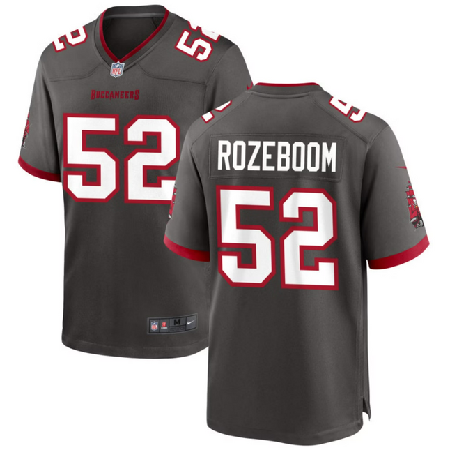 Christian Rozeboom Tampa Bay Buccaneers 2026 Alternate Game Jersey - Pewter
