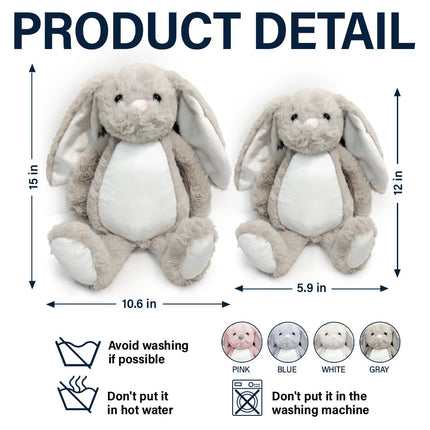 I Am Kind I Am Smart Rabbit With Name - Personalized Soft Toy Bunny