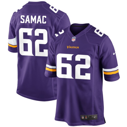 Nick Samac Minnesota Vikings 2026 Game Jersey - Purple