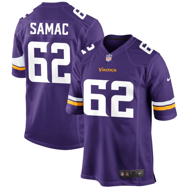 Nick Samac Minnesota Vikings 2026 Game Jersey - Purple
