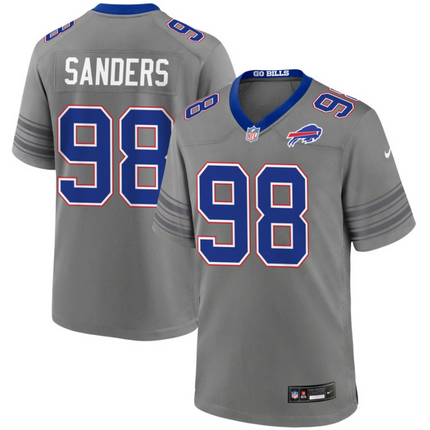 T.J. Sanders Buffalo Bills 2026 City Game Jersey - Gray Nickel