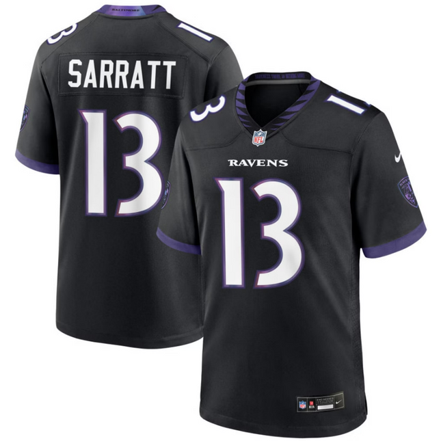 Elijah Sarratt Baltimore Ravens 2026 Alternate Game Jersey - Black