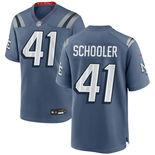 Brenden Schooler New England Patriots 2026 Rivalries Collection Game Jersey - Blue