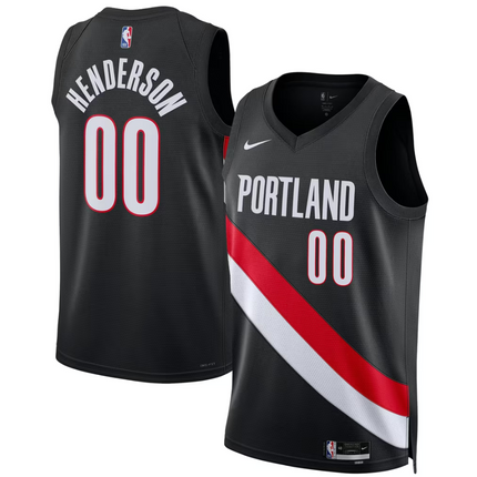 Scoot Henderson Portland Trail Blazers 2026 Swingman Jersey - Icon Edition - Black