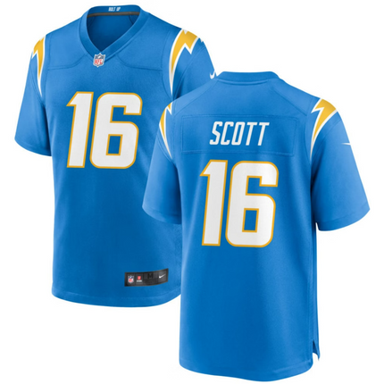 JK Scott Los Angeles Chargers 2026 Game Jersey - Powder Blue