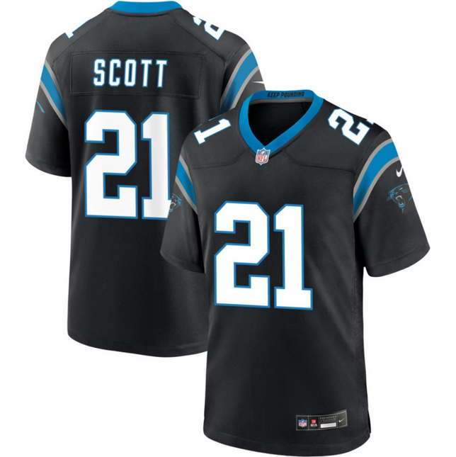 Nick Scott Carolina Panthers 2026 Game Jersey - Black