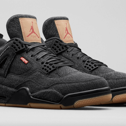 Men's   Leviâ€™s x Air Jordan 4 Retro Black Shoes