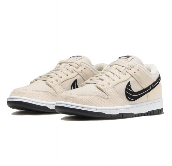 Men's Albino & Preto x Nike SB Dunk Low Jiu-Jitsu  Shoes
