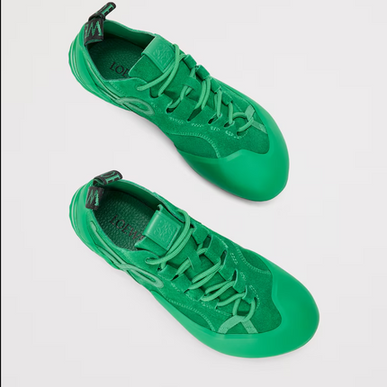 Men's Grip Sneaker In Calfskin Suede Jungle Green Sneakers