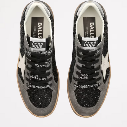 Golden Goose Women's Ball Star Gray  Glitter Low-Top Sneakers