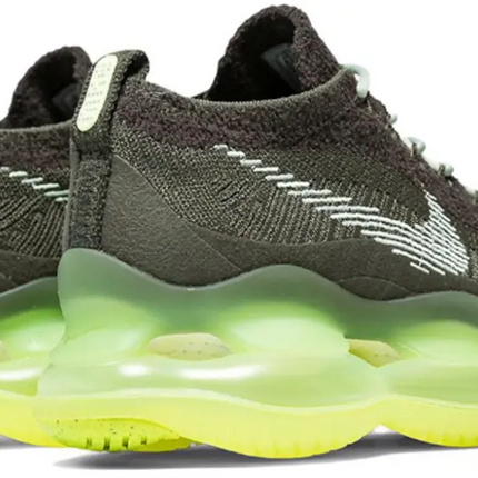 Men's Nike Air Max Scorpion Flyknit Cargo Khaki Volt Shoes