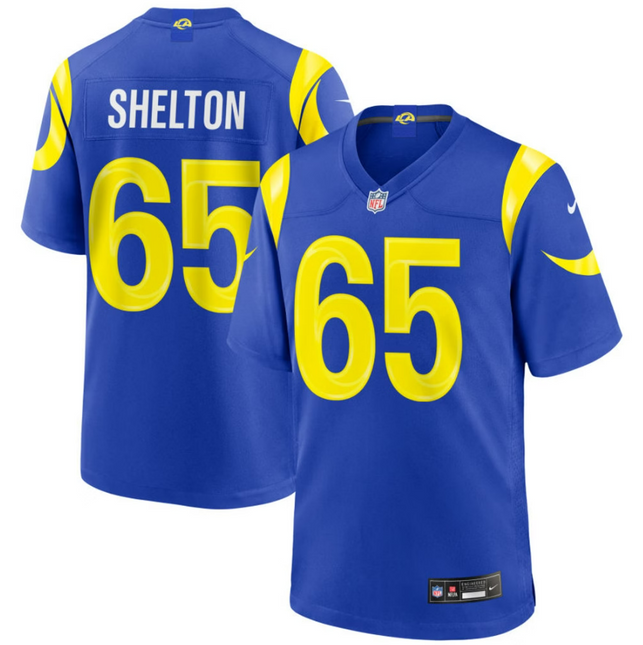 Coleman Shelton Los Angeles Rams 2026 Game Jersey - Royal