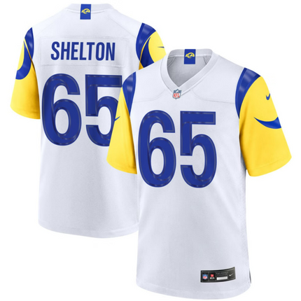 Coleman Shelton Los Angeles Rams 2026 Game Jersey - White