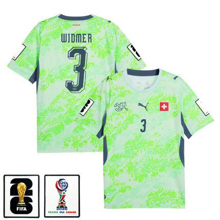 Silvan Widmer Switzerland National Team 2026 x World Cup Patch Away Jersey - Green