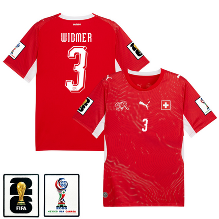 Silvan Widmer Switzerland National Team 2026 x World Cup Patch Home Jersey - Red