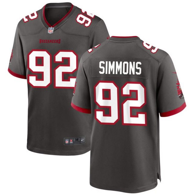 Elijah Simmons Tampa Bay Buccaneers 2026 Alternate Game Jersey - Pewter
