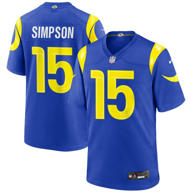 Ty Simpson Los Angeles Rams 2026 Game Jersey - Royal