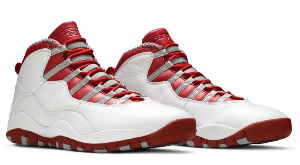 Men's Nike Air Jordan 10 Red Steel Shoes