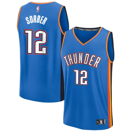Thomas Sorber Oklahoma City Thunder 2026 Fast Break Icon Edition Jersey - Blue