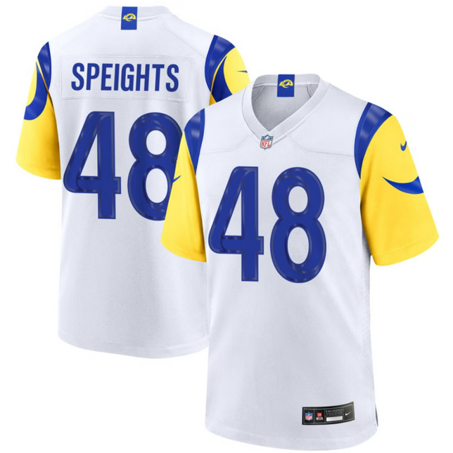 Omar Speights Los Angeles Rams 2026 Game Jersey - White