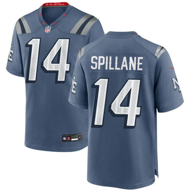 Robert Spillane New England Patriots 2026 Rivalries Collection Game Jersey - Blue