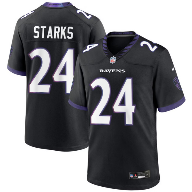 Malaki Starks Baltimore Ravens 2026 Alternate Game Jersey - Black