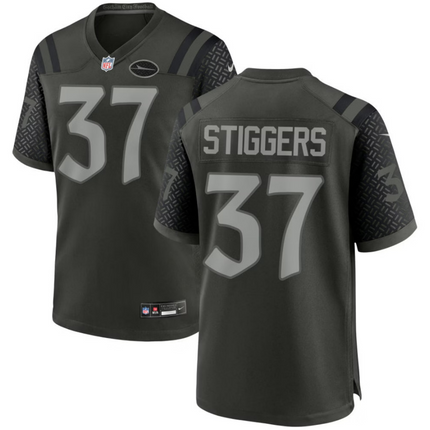 Qwantez Stiggers New York Jets 2026 Rivalries Collection Game Jersey - Green