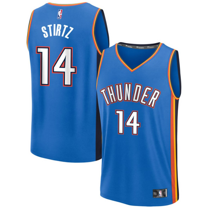 Bennett Stirtz Oklahoma City Thunder 2026 Fast Break Icon Edition Jersey - Blue