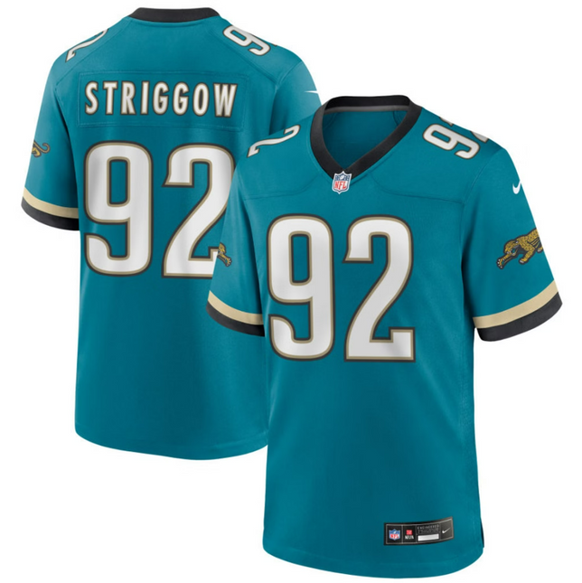 Danny Striggow Jacksonville Jaguars 2026 Throwback Game Jersey - Teal Prowler