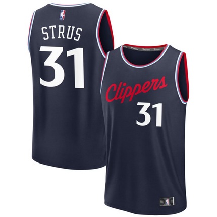 Max Strus LA Clippers 2026 Fast Break Icon Edition Jersey - Navy