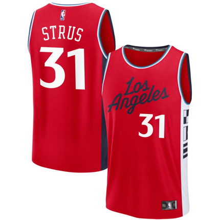 Max Strus LA Clippers 2026 Fast Break Statement Edition Jersey - Red