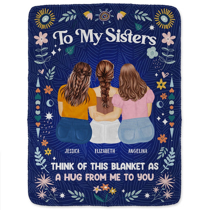 A Hug From Me To You - Gift For Sisters And Best Friends - Personalized Fleece Blanket