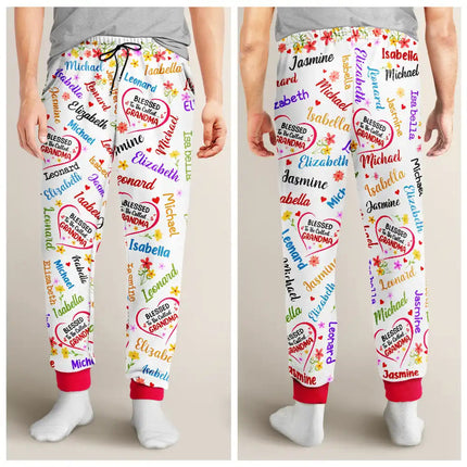 Blessed To Be Called Grandma Nana - Personalized Pajama Pants