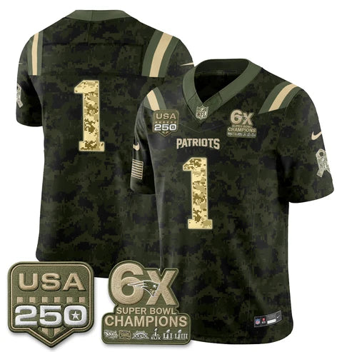 Team New England Patriots 2026 Salute to Service Edition Vapor Jersey - Camo
