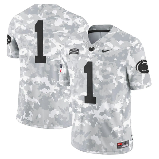 Team Penn State Nittany Lions 2026 Salute to Service Vapor Limited Custom Jersey – Arctic Camo