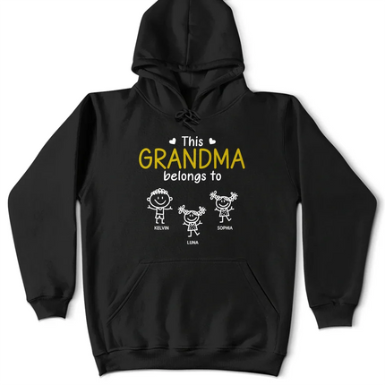 This Grandpa Belongs To Kid Stick Figures - Personalized T Shirt