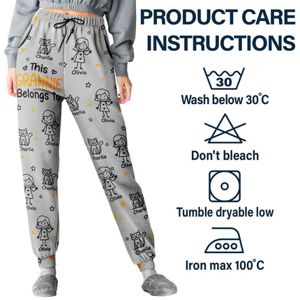 This Grandpa Dad Belongs To Kids Pet - Personalized Pajama Pants