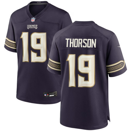Brett Thorson Minnesota Vikings 2026 Rivalries Collection Game Jersey - Purple