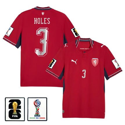 Tomas Holes Czech Republic National Team 2026 Home Jersey – Red
