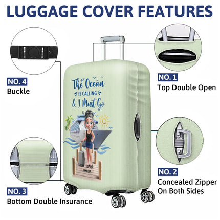 Travel All My Cruise Crap - Personalized Luggage Cover