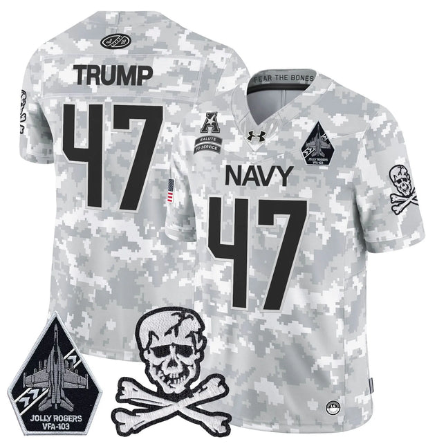 Trump Navy Midshipmen 2026 Salute to Service Vapor Limited Jersey - Arctic Camo