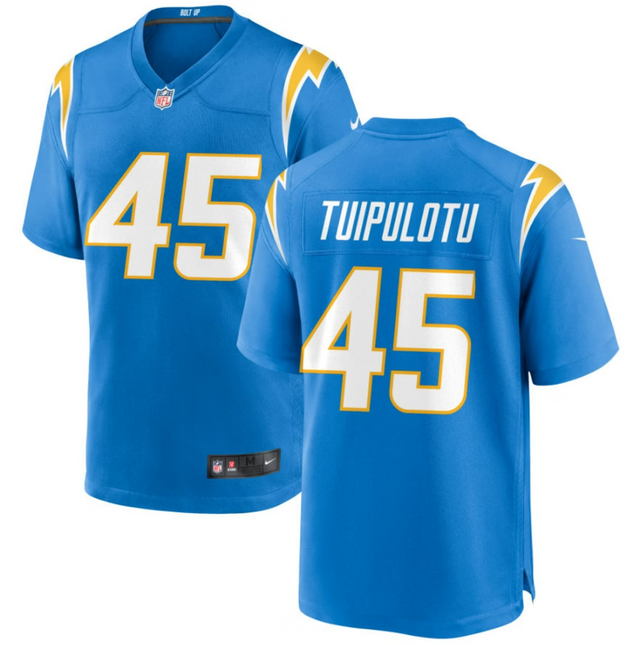 Tuli Tuipulotu Los Angeles Chargers 2026 Game Jersey - Powder Blue