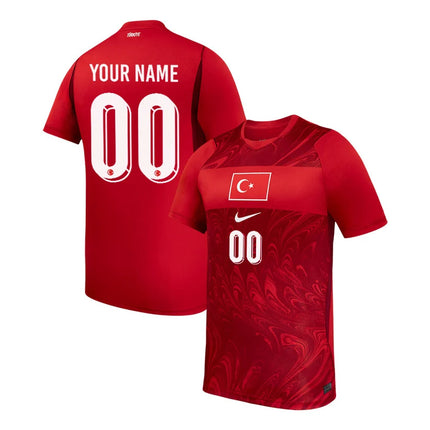 Custom Name Turkey National Team 2026 Home Jersey - Red