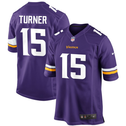 Dallas Turner Minnesota Vikings 2026 Game Jersey - Purple