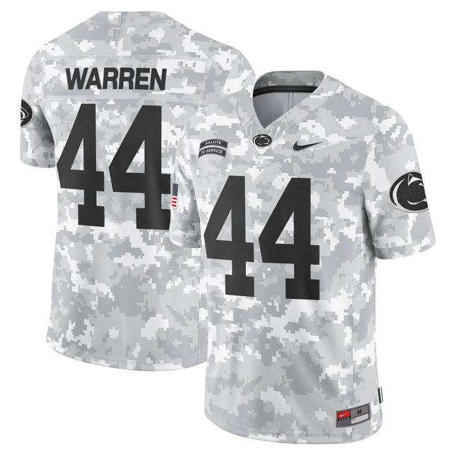 Tyler Warren Penn State Nittany Lions 2026 Salute to Service Vapor Limited Custom Jersey – Arctic Camo