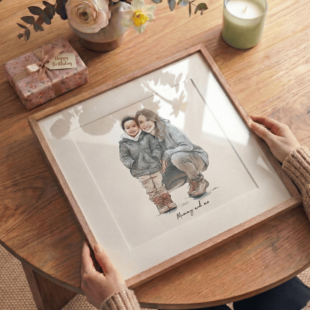 Mummy and Me Illustration - Custom Portrait Art