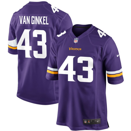Andrew Van Ginkel Minnesota Vikings 2026 Game Jersey - Purple
