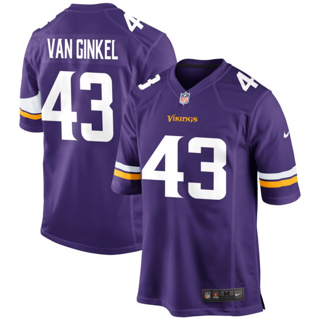 Andrew Van Ginkel Minnesota Vikings 2026 Game Jersey - Purple