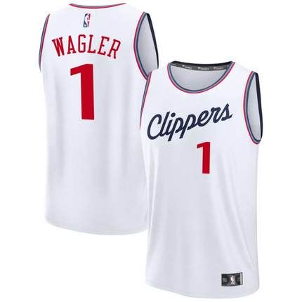 Keaton Wagler LA Clippers 2026 Fast Break Association Edition Jersey - White